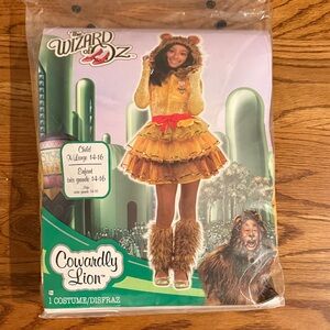Cowardly Lion Costume for Kids - Gold and Brown